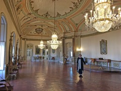 In the ballroom of Queluz Palace